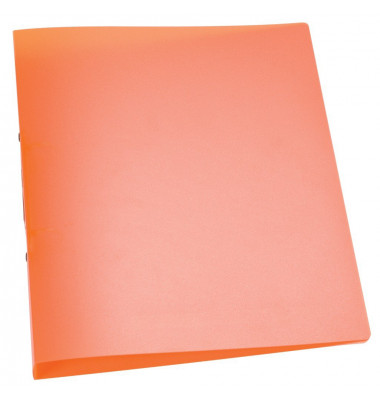 Ringbuch KF02485, A4 2 Ringe 25mm Ring-Ø Polypropylen orange-transparent