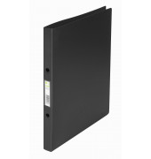 Ringbuch ohne KF02915, A4 2 Ringe 16mm Ring-Ø Polypropylen schwarz