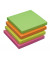 Haftnotizen KF10508, XL-Notes, 76x76mm, 4-farbig sortiert (neongelb/neongr&uuml;n/neonorange/magenta), quadratisch