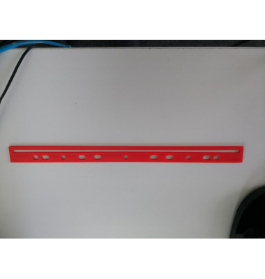 Zeitschriftenbinder KF02284, Kunststoff mit Kunststoffdeckleiste, rot