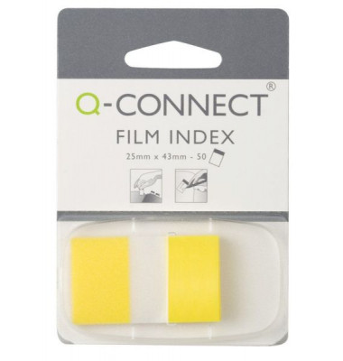 Haftmarker KF03634, 25x43mm, gelb, ohne, rechteckig