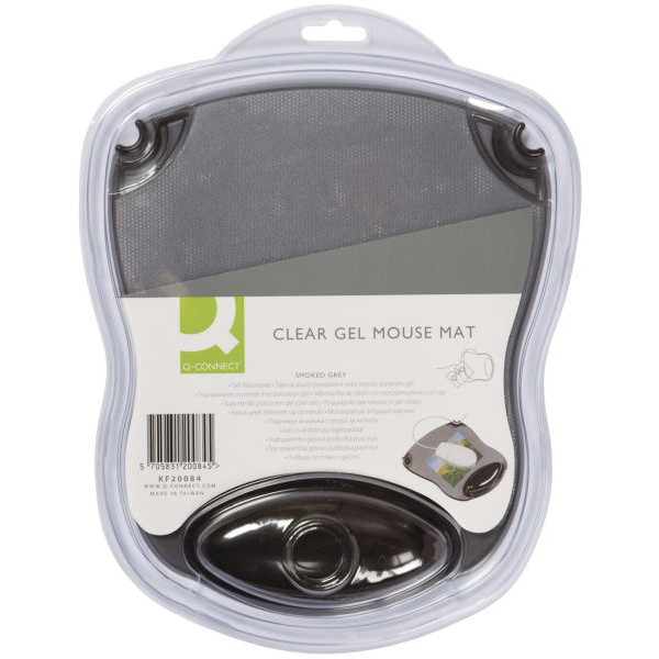 Q-connect Mousepad KF20084 KF20084 grau-transparent 20x26cm 5705831200845 Q-connect