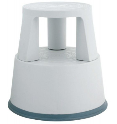 Rollhocker lichtgrau Kunststoff 43cm hoch