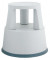 Rollhocker lichtgrau Kunststoff 43cm hoch