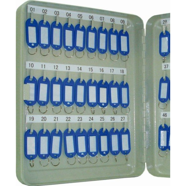 Q-Connect Schlüsselschrank Pearl grey - 54 Haken Zylinderschloss.