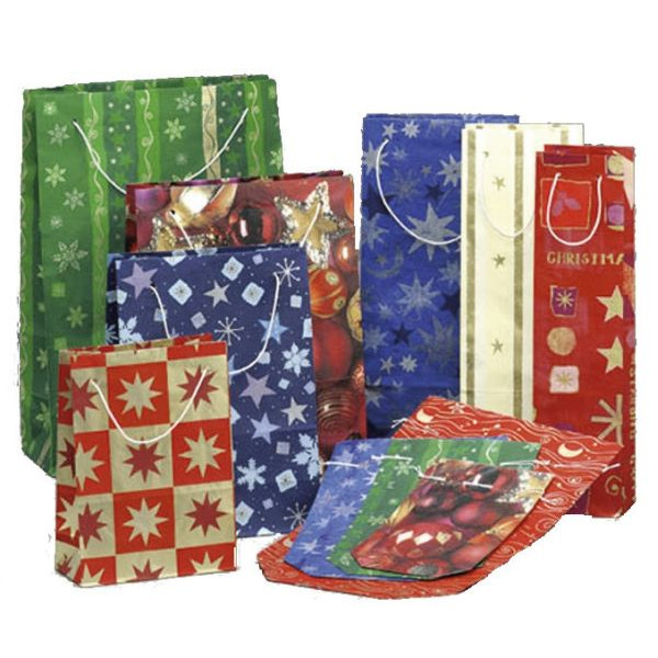 25 Stück Zischke Geschenktasche 4503-0099, Weihnachten, Tragekordel,  sortiert, 20cm x 28cm 4010992330319 Zischke