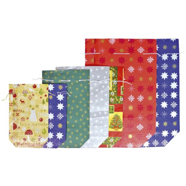 25 Stück Zischke Geschenktasche 4504-0099, Weihnachten, Weihnachts-Motiv, 4 Mptive sortiert, 12cm x 36cm 4010992330401 Zischke