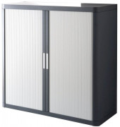 Aktenschrank easy Office E1CT0002300029, Kunststoff/Stahl abschließbar, 2 OH, 110 x 104 x 41,5 cm, grau/anthrazit