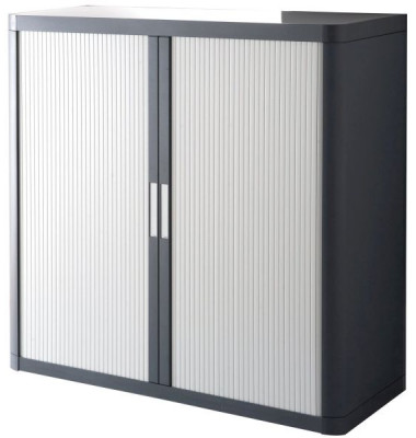 Aktenschrank easy Office E1CT0002300029, Kunststoff/Stahl abschließbar, 2 OH, 110 x 104 x 41,5 cm, grau/anthrazit