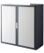 Rollladenschrank easyOffice E1CT0002300029, abschlie&szlig;bar, 2 OH, grau/anthrazit, 110x104x41,5cm (BxHxT)