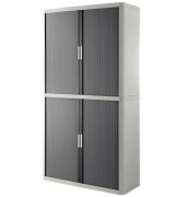 Aktenschrank easy Office E2CT0002300033, Kunststoff/Stahl abschließbar, 4 OH, 110 x 204 x 41,5 cm, grau/anthrazit