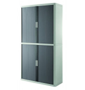 Rollladenschrank easyOffice E2CT0000300028, abschlie&szlig;bar, 4 OH, anthrazit/grau, 110x204x41,5cm (BxHxT)