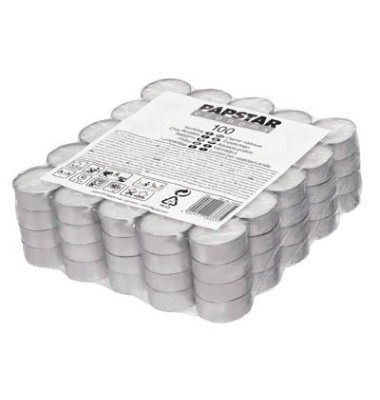 Teelichter 13302 wei&szlig; 1,6x3,9cm ca. 4,5 Stunden Brenndauer