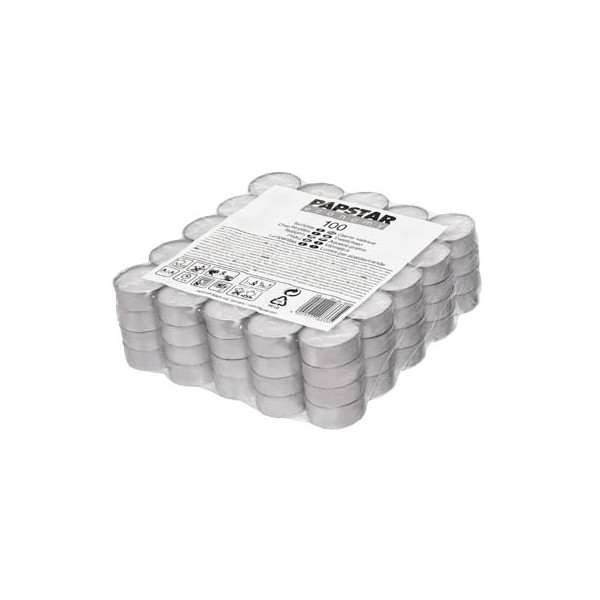 4002911133026 - Teelichter weiß Hochwertige Rechaudkerze aus besten Rohstoffen 1 Packung = 100 Stück