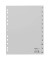 Kunststoffregister 6512 10, 1 bis 12, A4, 120µm, graue Taben, 12-teilig