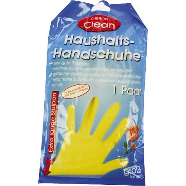 Clean Haushalthandschuhe, gelb, Größe 9 / L 4018909410581 Clean