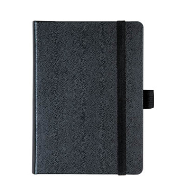 Notizbuch 105521705, KOMPAGNON, schwarz, A6, liniert, 80g, 96 Blatt / 192 Seiten, paginiert