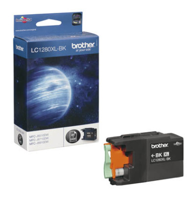 Druckerpatrone LC1280XLBK (kompatibel zu LC-1280XL-BK), schwarz, ca. 2400 Seiten