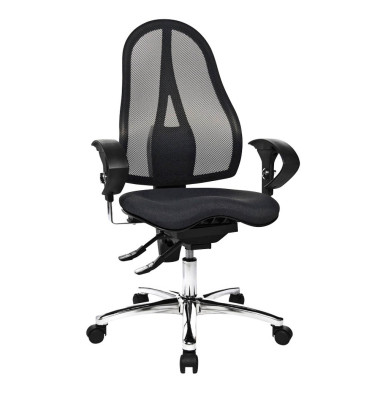 Bürodrehstuhl Sitness 15 schwarz mit Armlehnen