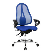 Bürodrehstuhl Sitness 15 mit Armlehnen blau