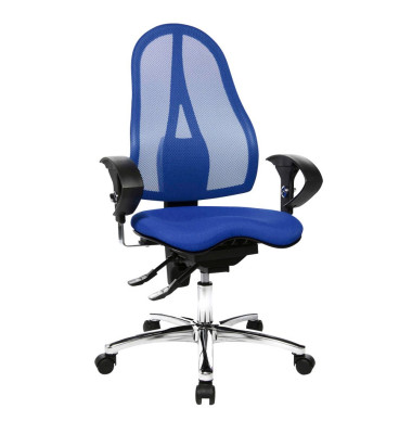 Bürodrehstuhl Sitness 15 mit Armlehnen blau