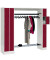 Schließfachschrank 80730-00, Metall, 3 Abteile mit 15 Fächern, abschließbar, 210x195cm (BxH), rot