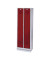Spind S 2000 Classic 8020-20, Metall, 2 Abteile mit 2 Fächern, abschließbar (Schloss separat erhältlich), 61x180cm (BxH), rot