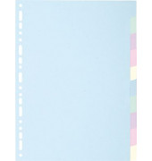Kartonregister 1610E Forever Bicolor blanko A4 160g farbige Taben 10-teilig
