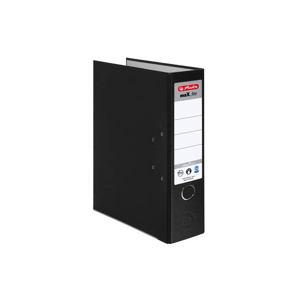 20 Stück Herlitz Ordner maX.file nature plus 10841369, A4 80mm breit Karton vollfarbig schwarz 4008110312712 Herlitz