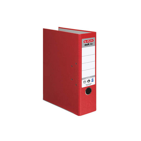 20 Stück Herlitz Ordner maX.file nature plus 10841385, A4 80mm breit Karton vollfarbig rot 4008110312743 Herlitz