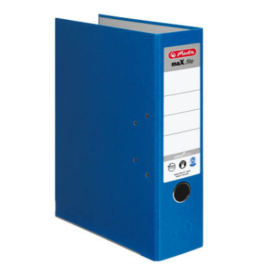 Ordner maX.file nature plus 10841393, A4 80mm breit Karton vollfarbig blau