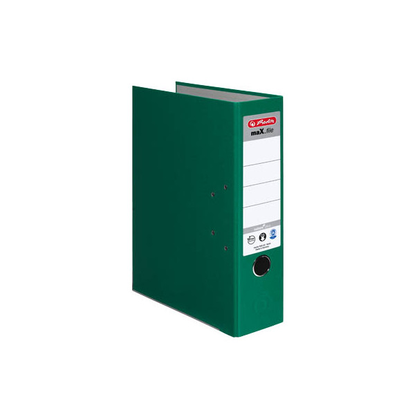 20 Stück Herlitz Ordner maX.file nature plus 10841518, A4 80mm breit Karton vollfarbig grün 4008110312811 Herlitz