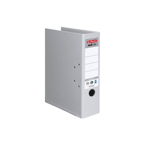 4008110312873 - herlitz maXfile nature plus Ordner DIN A4 80 mm Weiß 2 Ringe 10841559 Pappkarton PP (Polypropylen) Texturiert Hochformat