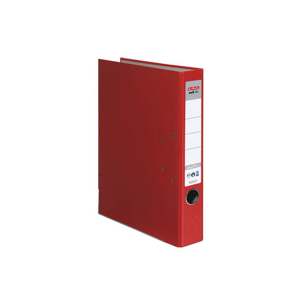 25 Stück Herlitz Ordner maX.file nature plus 10841641, A4 50mm schmal Karton vollfarbig rot 4008110313115 Herlitz