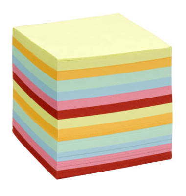 Zettelklotz 9910/E/0, 90x90mm, lose, farbig sortiert, Papier, 700 Blatt Zettelklotz 9910/E/0, 90x90mm, lose, farbig sortiert, Papier, 700 Blatt