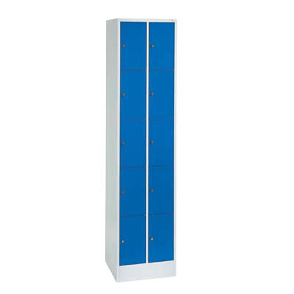 4025314611649 - Schließfachschrank 80700-20 Metall 2 Abteile mit 10 Fächern abschließbar 46x195cm (BxH) blau 4025314611649 C+P-Möbel 4025314611649 - Schließfachschrank 80700-20 Metall 2 Abteile mit 10 Fächern abschließbar 46x195cm (BxH) blau 4025314611649 C+P-Möbel