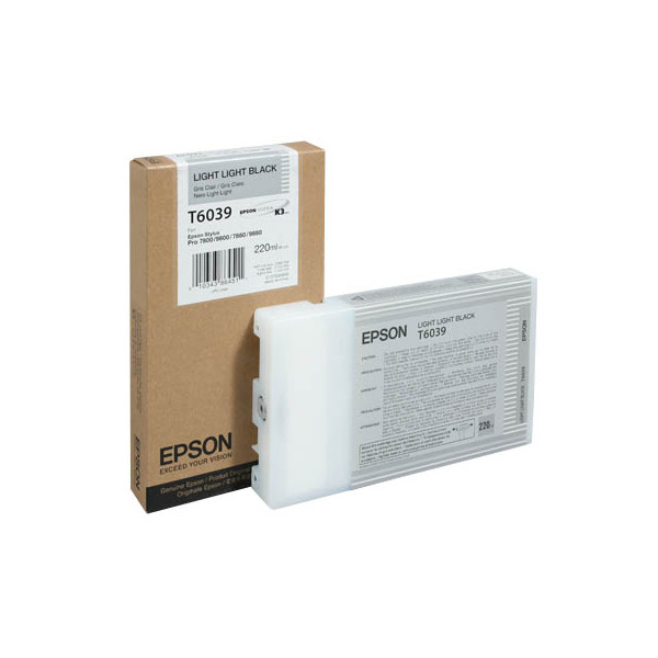 Epson Druckerpatrone T6039 C13T603900 (kompatibel zu Epson T6039), schwarz hell hell 0010343864511 Epson