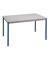 Schreibtisch, 74cm (H), 120x80cm (BxT), rechteckig, grau / blau