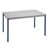 Schreibtisch, 74cm (H), 180x80cm (BxT), rechteckig, grau / blau