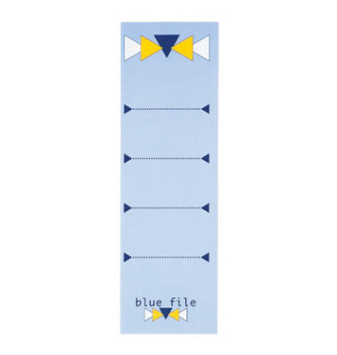 selbstklebende Rückenschilder blue file 10390961 hellblau breit/kurz 60x190mm selbstklebend permanent 