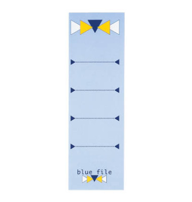 selbstklebende Rückenschilder blue file 10390961 hellblau breit/kurz 60x190mm selbstklebend permanent 