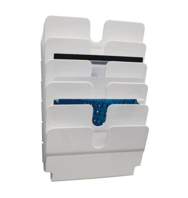 Prospektwandhalter Flexiplus 1700014011 weiß für DIN A4 quer