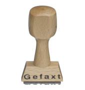 Holz - Textstempel Gefaxt
