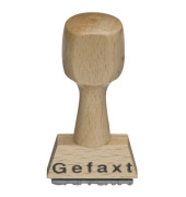 Textstempel L251 mit Text "Gefaxt" Holz braun