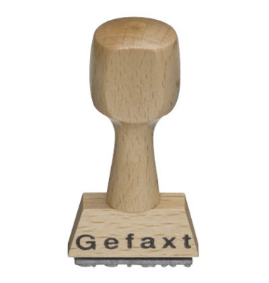 Holz - Textstempel Gefaxt Holz - Textstempel Gefaxt