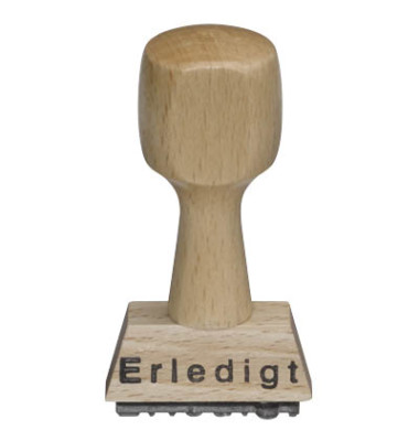 Holz - Textstempel Erledigt