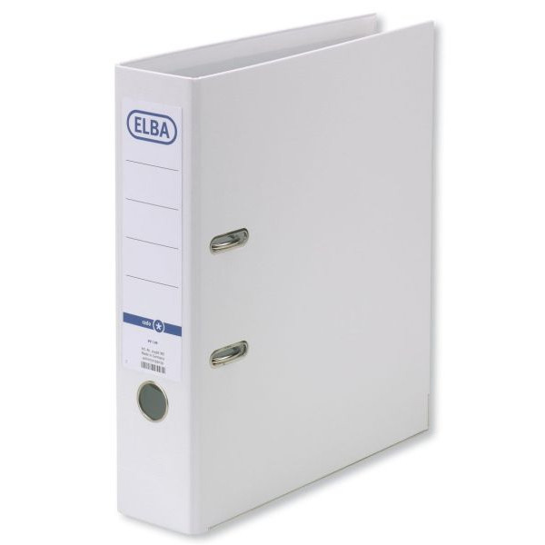 10 Stück Elba Ordner Smart 10468 100202160, A4 80mm breit PP vollfarbig weiß 4002030139039 Elba