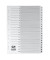 Kartonregister Mylar 083-0464-003, 1 bis 20, A4, 170 g/m&sup2;, wei&szlig;e Taben, 20-teilig