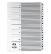 Kartonregister Mylar 083-0464-002, A bis Z, A4, 170 g/m², weiße Taben, 20-teilig