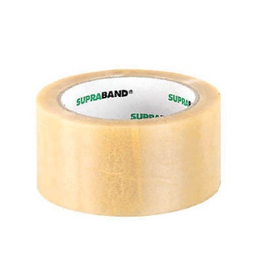 Packband SUPRABAND 100030, 50mm x 66m, PVC, leise abrollbar, transparent